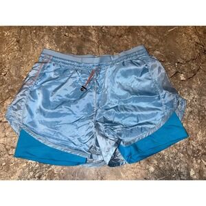 Nike Womens Running Shorts Blue Lightweight Built-in Liner Size S